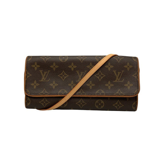 LOUIS VUITTON ルイヴィトン モノグラム ポシェットツイン GM ショルダーバッグ M51852 中古 D4