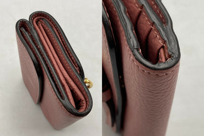 Chloe クロエ グレインレザー アルファベット スモールトリフォールド 3つ折り財布 中古 D4