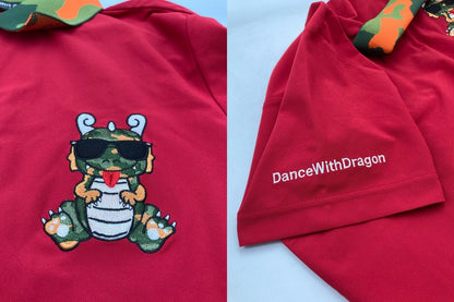 DANCE WITH DRAGON ダンスウィズドラゴン チビドラ ポロシャツ サイズ2 メンズ 中古 D4