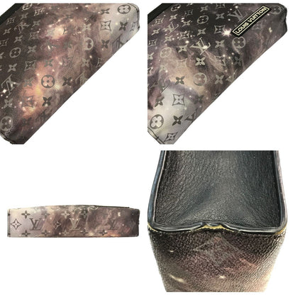 LOUIS VUITTON ルイヴィトン モノグラム ギャラクシー ポシェット ヴォワヤージュ MM セカンドバッグ メンズ クラッチバッグ 宇宙 ブラック/グレー M44448 中古 T1