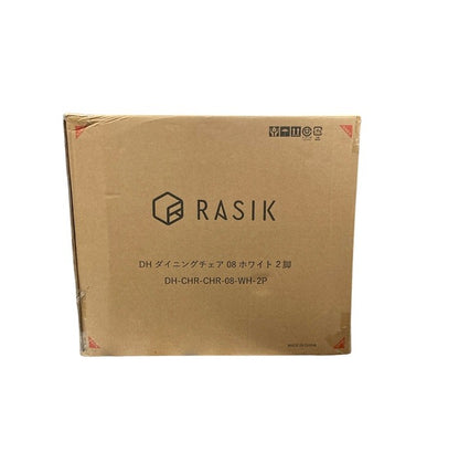 RASIK スチール脚 ダイニングチェア 2脚セット 『Elemet エレメト』 ホワイト 中古 D4