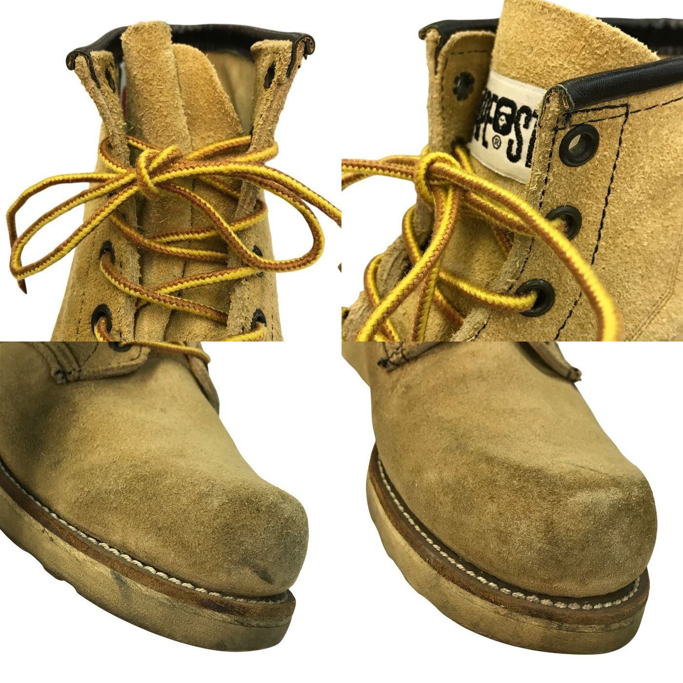 RED WING x A BATHING APE レッドウィング エイプ ワークブーツ メンズ スウェード スエード アイリッシュセッター ベージュ 9.5(約27.5cm) 中古 T1