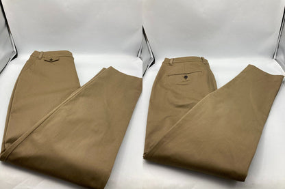 human woman ヒューマンウーマン サテンストレッチ スリムパンツ 077-2230107 サイズL ベージュ 中古 4