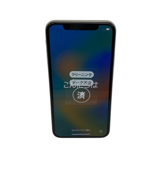 apple iPhone X 64GB シルバー au SIMロック解除済 MQAY2J/A 中古 D4