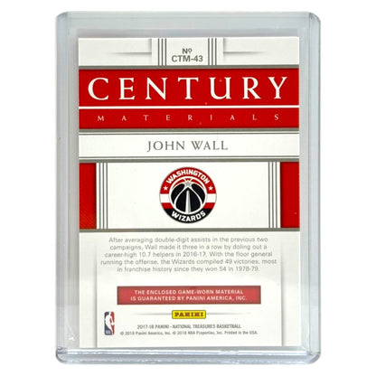 PANINI NBAカード NATIONAL TREASURES JOHN WALL WIZARDS /25 #CTM-43 中古 IT1