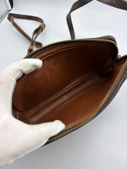 LOUIS VUITTON ルイヴィトン モノグラム 旧型 ポシェットマルリー バンドリエール M51828 ブランド おしゃれ レディース ミニ 小さめ 鞄 中古 W1