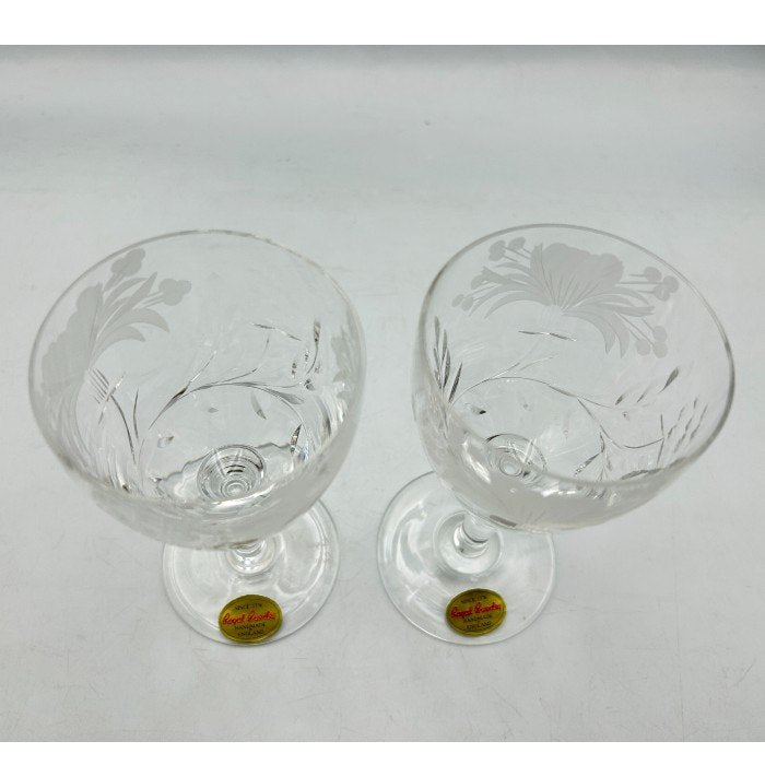 Royal Brierley ロイヤルブライアリー ワイングラス ペア 洋食器 クリスタル 酒器 中古 W４