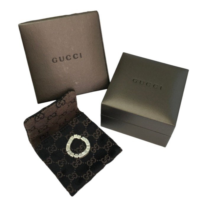 GUCCI グッチ キューブチェーン リング メンズ シルバー925 Silver ブロック 15号 中古 T1