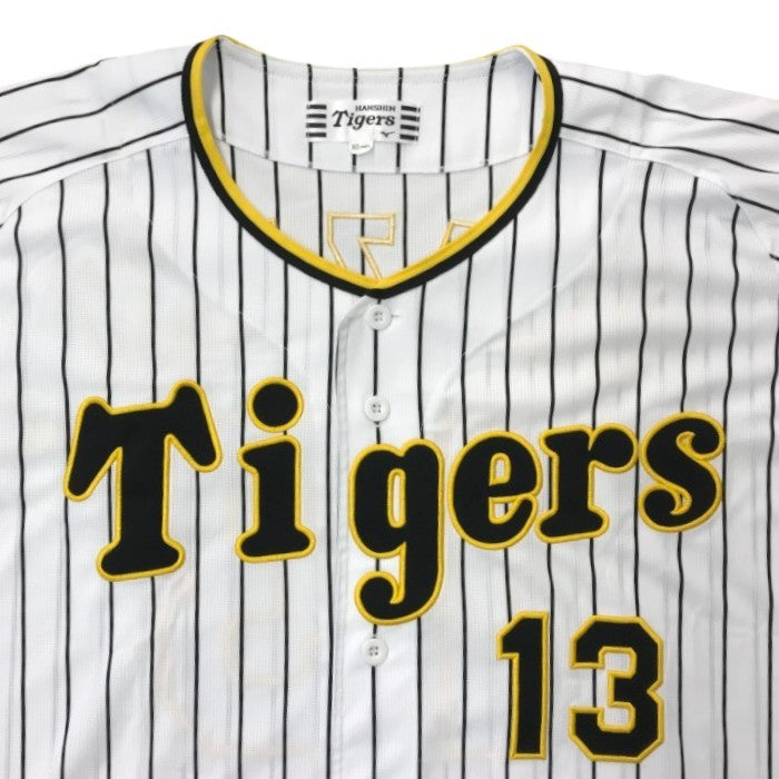阪神タイガース 岩崎 レプリカユニフォーム メンズ 岩崎優 #13 ホーム ミズノ製 背番号 野球 ホワイト XOサイズ 中古 T1