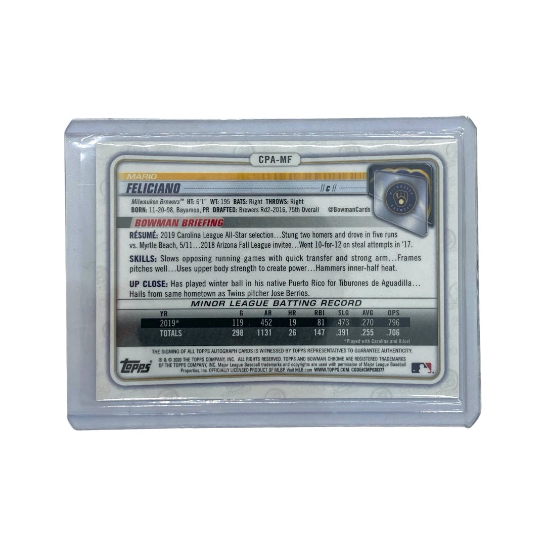 TOPPS MLBカード BOWMAN CHROME MARIO FELICIANO 140/299 #CPA-MF 中古 IT1