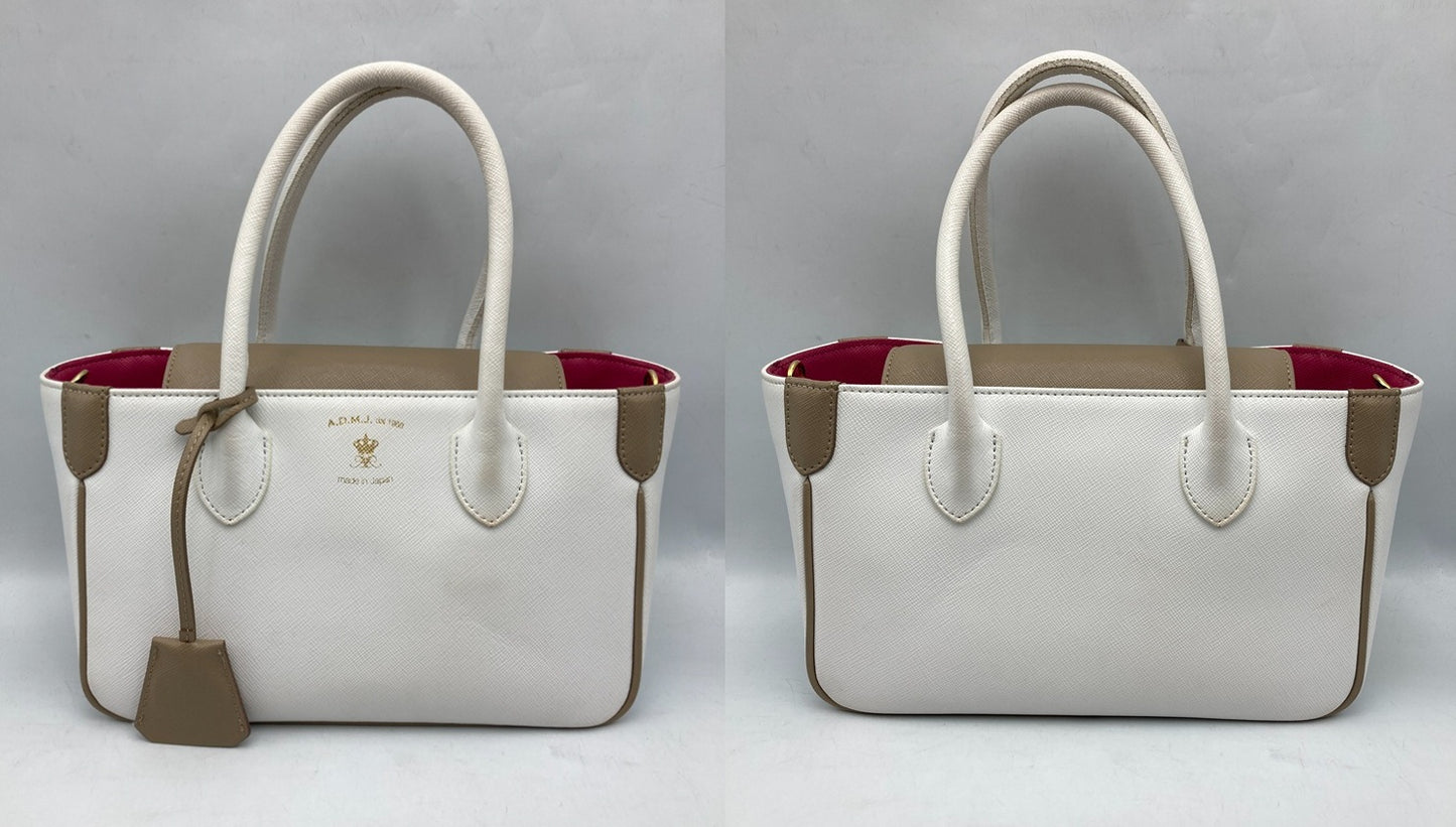 A.D.M.J. エーディーエムジェイ カレラ バイカラー 2WAY ショルダーバッグ 中古 D4