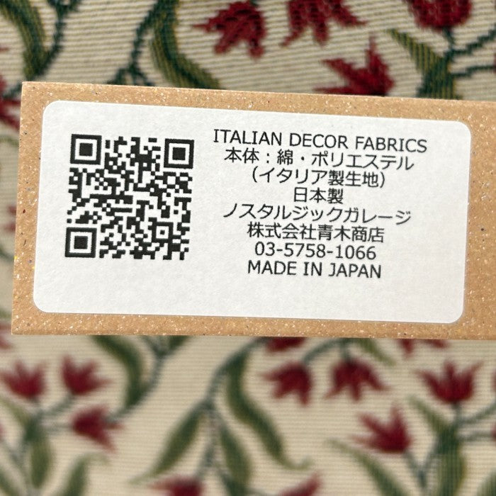 未使用品 Nostalgic Garage × ITALIAN DECOR FABRICS ノスタルジックガレージ トートバッグ イタリアンデコールファブリックス 鞄 ハンドメイド 日本製 中古 W４
