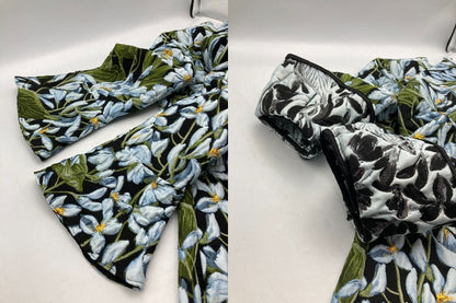 Blumarine ブルマリン 花柄 フレアスリーブ ワンピース サイズ IT40 レディース 中古 D4