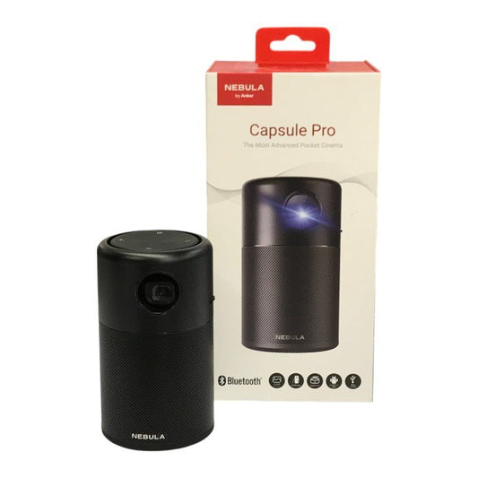 Anker Nebula Capsule Pro Android搭載 モバイルプロジェクター ブラック 充電式 350ml缶サイズ Wi-Fi Bluetooth D4111 中古 T1