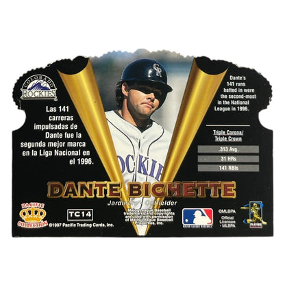 PACIFIC MLBカード CROWN COLLECTION TRIPLE CROWN DIE-CUTS DANTE BICHETTE COLORADO ROCKIES #TC14 中古 IT2