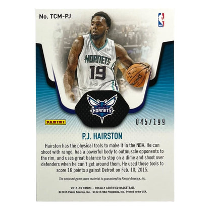 PANINI NBAカード TOTALLY CERTIFIED P.J. HAIRSTON HORNETS /199 #TCM-PJ 中古 IT2
