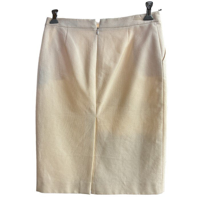 salvatore Ferragamo サルヴァトーレ フェラガモ タイト スカート 40 レディース ブランド おしゃれ フェミニン ホワイト 中古 W４