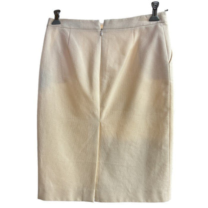 salvatore Ferragamo サルヴァトーレ フェラガモ タイト スカート 40 レディース ブランド おしゃれ フェミニン ホワイト 中古 W４