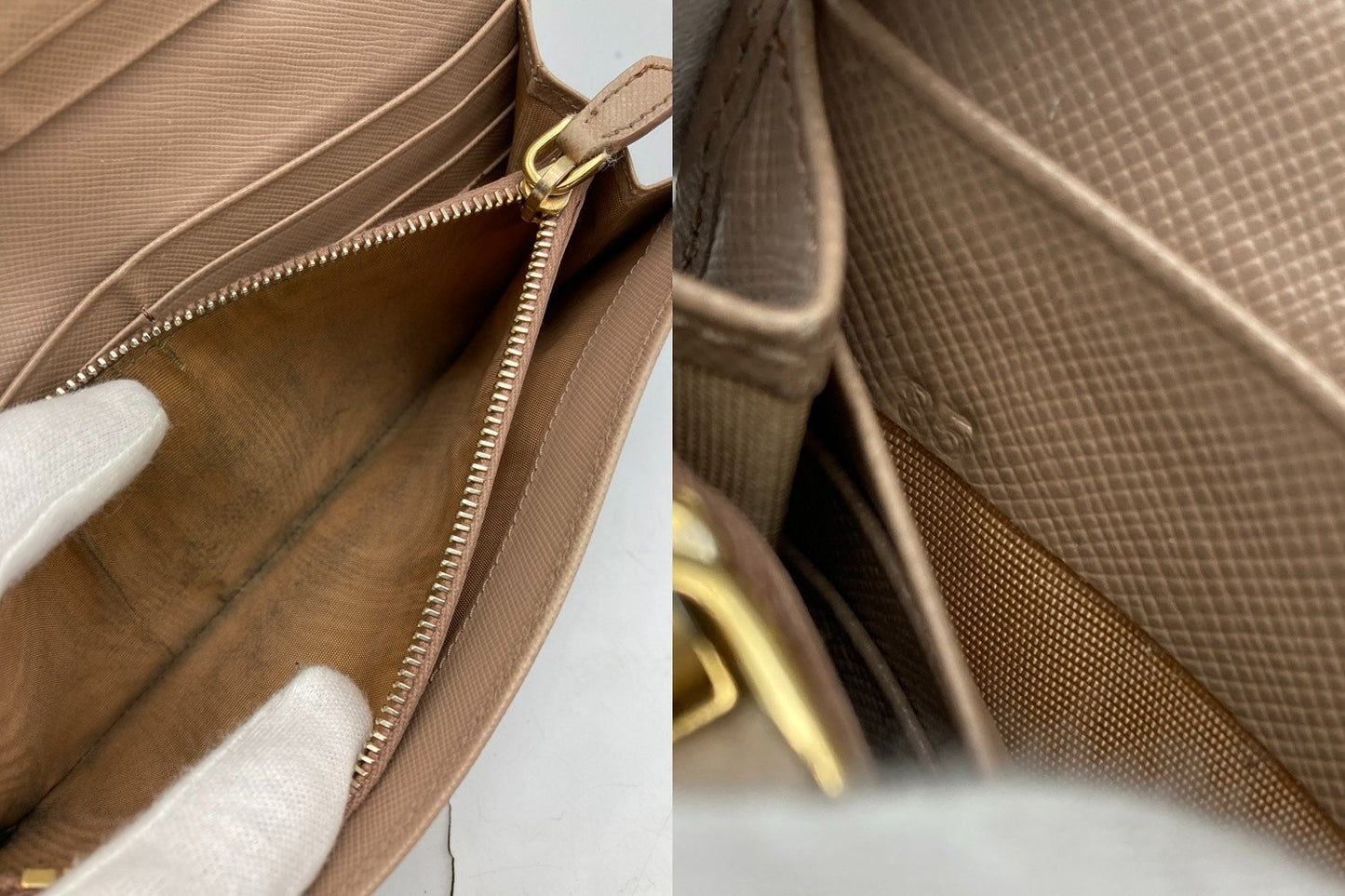 PRADA プラダ サフィアーノ フィオッコ 二つ折り 長財布 中古 D4