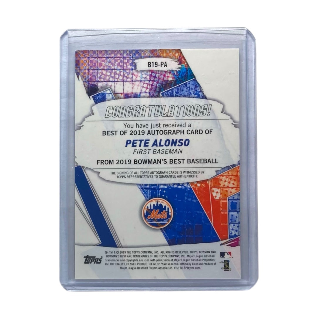 TOPPS MLBカード BOWMAN'S BEST PETE ALONSO NEW YORK METS /150 #B19-PA 中古 IT2