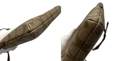 COACH コーチ シグネチャー ショルダーバッグ ブラウン F58316 鞄 ブランド 斜め掛け 肩掛け レディース 中古 W４