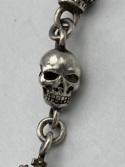 JUSTIN DAVIS ジャスティンデイビス SKULL DIVINE ブレスレット サイズM シルバー925 中古 D4