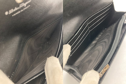 Salvatore Ferragamo フェラガモ ヴァラリボン 長財布 レザー 22-A994 中古 D4