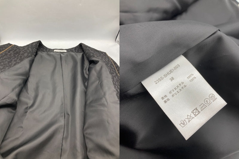 E by eclat イーバイエクラ ジャガード ボリューム袖 セットアップ 23SS-SHUEI-003/006 サイズ38 レディース 中古 D4