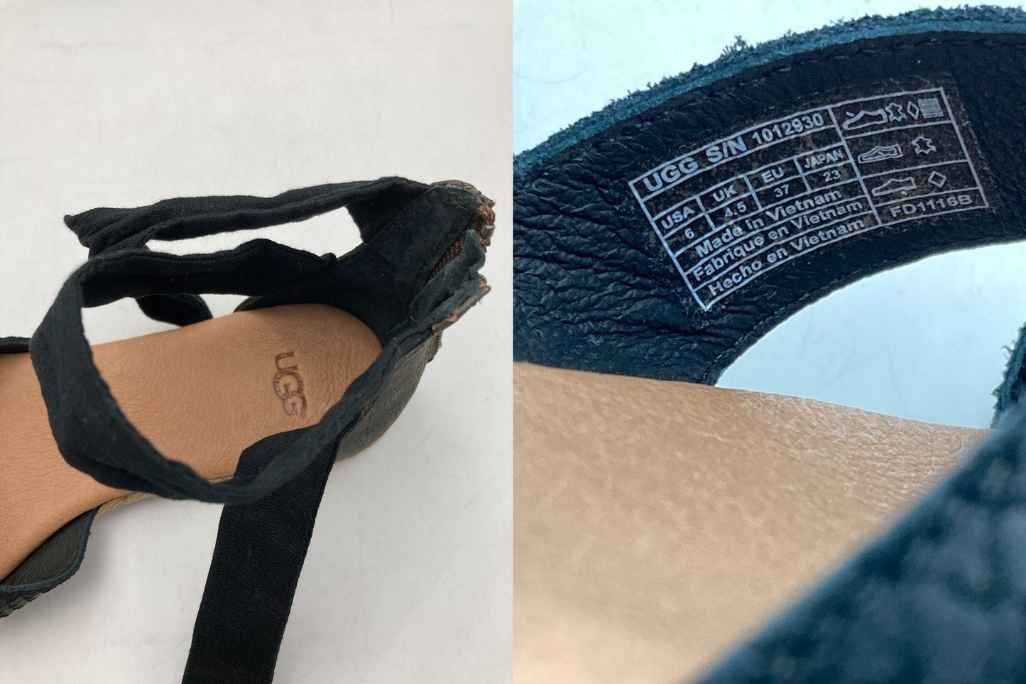 UGG アグ IDINA サンダル 1012930 サイズ23cm レディース 中古 D4