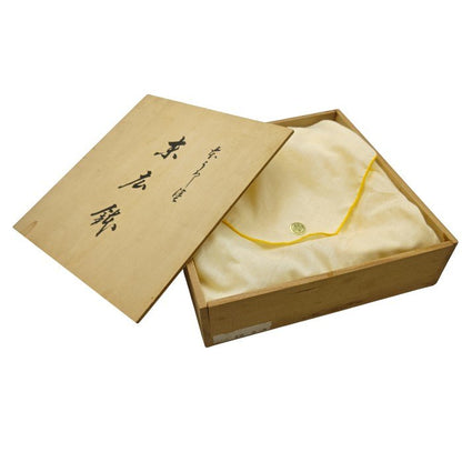 【未使用品】 本うるし塗 末広鉢 金閣 本金蒔絵 洗朱 一器旬彩 盛鉢 菓子鉢 中古 H4