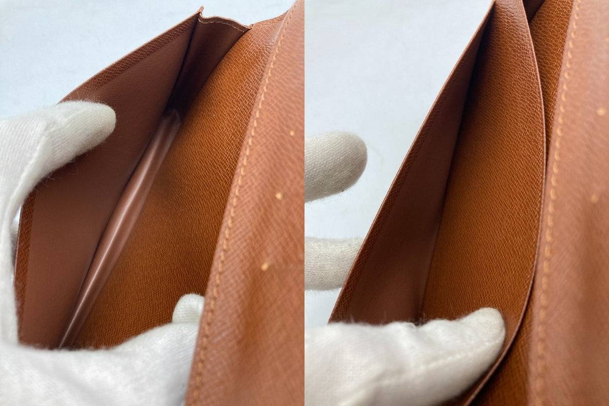LOUIS VUITTON ルイヴィトン モノグラム ポルトカルトクレディ 円 長財布 札入れ M60825 中古 D4