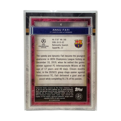 TOPPS サッカーカード MUSEUM COLLECTION ANSU FATI BARCELONA 21/99 #4 中古 IT2