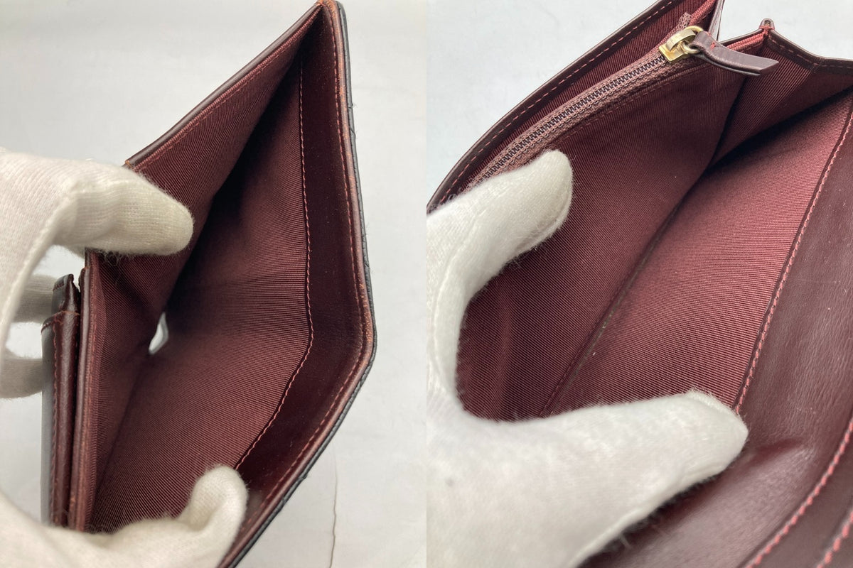 CHANEL シャネル マトラッセ タイムレスクラシック フラップ ロングウォレット ２つ折り長財布 キャビアスキン ブラック 中古 D4