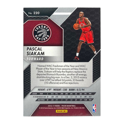 PANINI NBAカード PRIZM PASCAL SIAKAM TORONT RAPTORS #220 中古 IT2