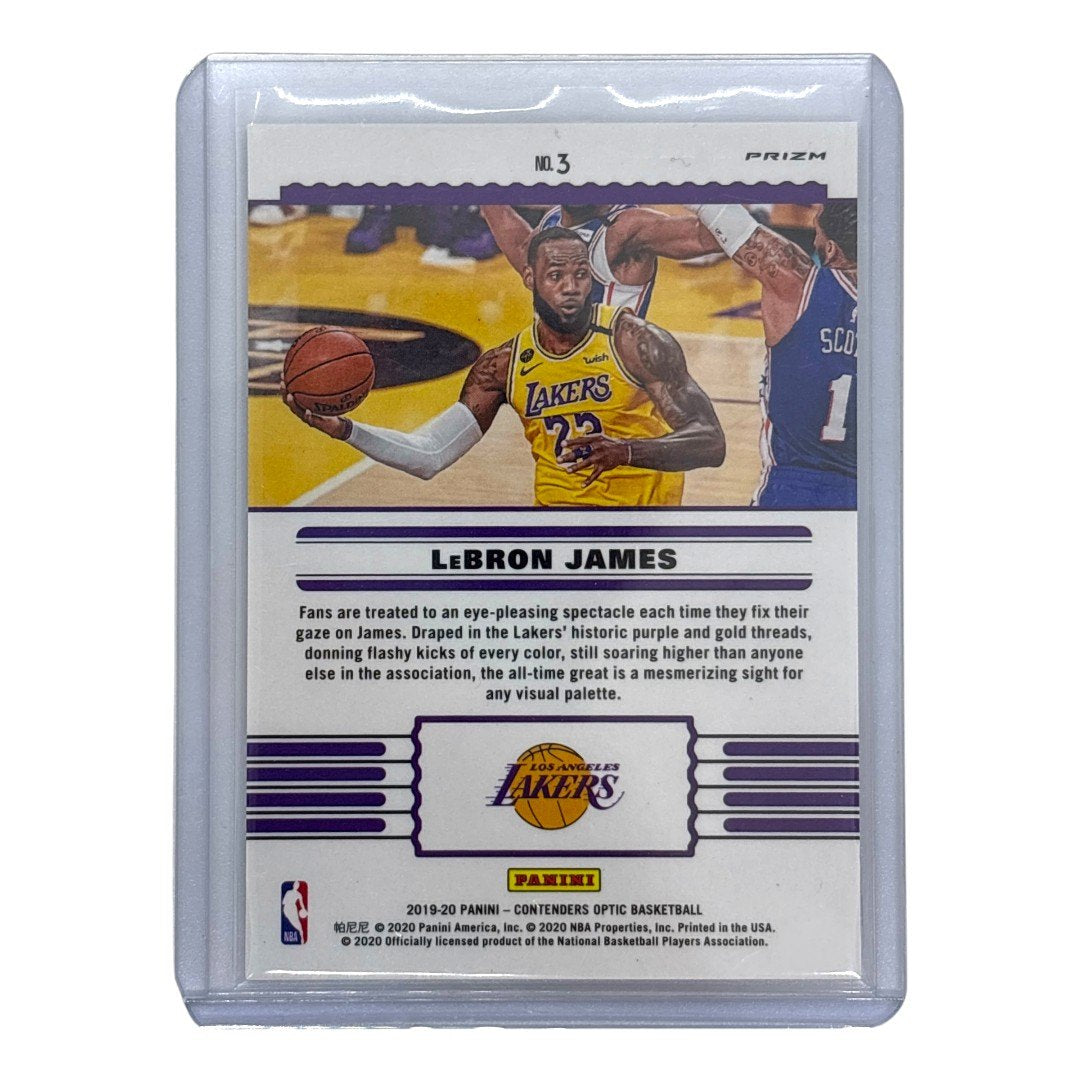 PANINI NBAカード CONTENDERS OPTIC PRIZM LEBRON JAMES LOS ANGELES LAKERS #3 中古 IT1