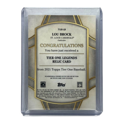 TOPPS MLBカード TIER ONE LOU BROCK CARDINALS 128/149 #T1LR-LB 中古 IT2