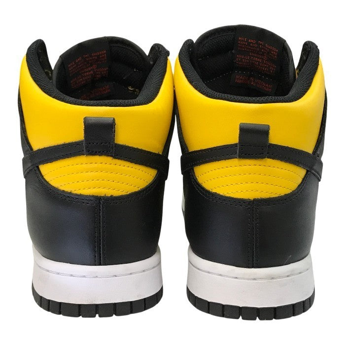 NIKE ナイキ ダンクハイ レトロ スニーカー メンズ ハイカット DUNK HI RETRO ブラック/イエロー 28.5cm DD1399-700 中古 T1