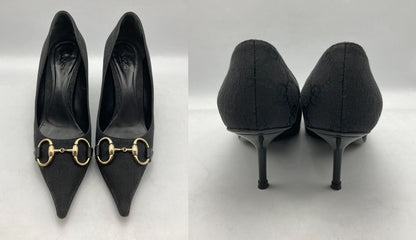 GUCCI グッチ オリジナルGG ホースビット ポインテッドトゥ パンプス 138530 サイズ35 1/2 中古 D4