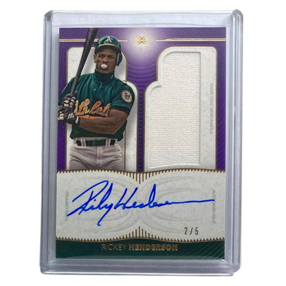 TOPPS MLBカード DEFINITIVE COLLECTION RICKEY HENDERSON OAKLAND ATHLETICS /5 #DARC-RHE 中古 IT2
