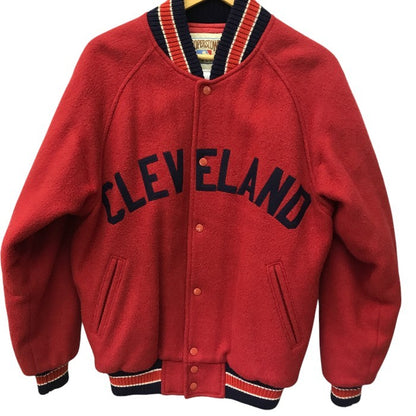 インディアンス INDIANS スタジャン L MLB 野球 アウター ジャケット メンズ 秋 冬 中古 W1