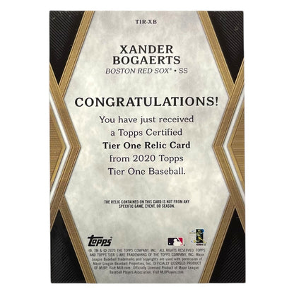 TOPPS MLBカード TIER 1 XANDER BOGAERTS BOSTON RED SOX /395 #T1R-XB 中古 IT2
