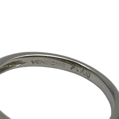ヴァンドーム青山 Pt900 ダイヤモンド0.18ct リング レディース プラチナ フラワーモチーフ マーキスカット 7号 中古 T1