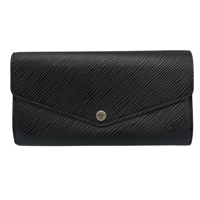 LOUIS VUITTON ルイヴィトン エピ ポルトフォイユ サラ 長財布 M64322 ノワール ピンク ブラック ブランド レディース 中古 W４