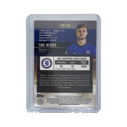 TOPPS サッカーカード STADIUM CLUB CHROME TIMO WERNER CHELSEA 106/199 #6 中古 IT1