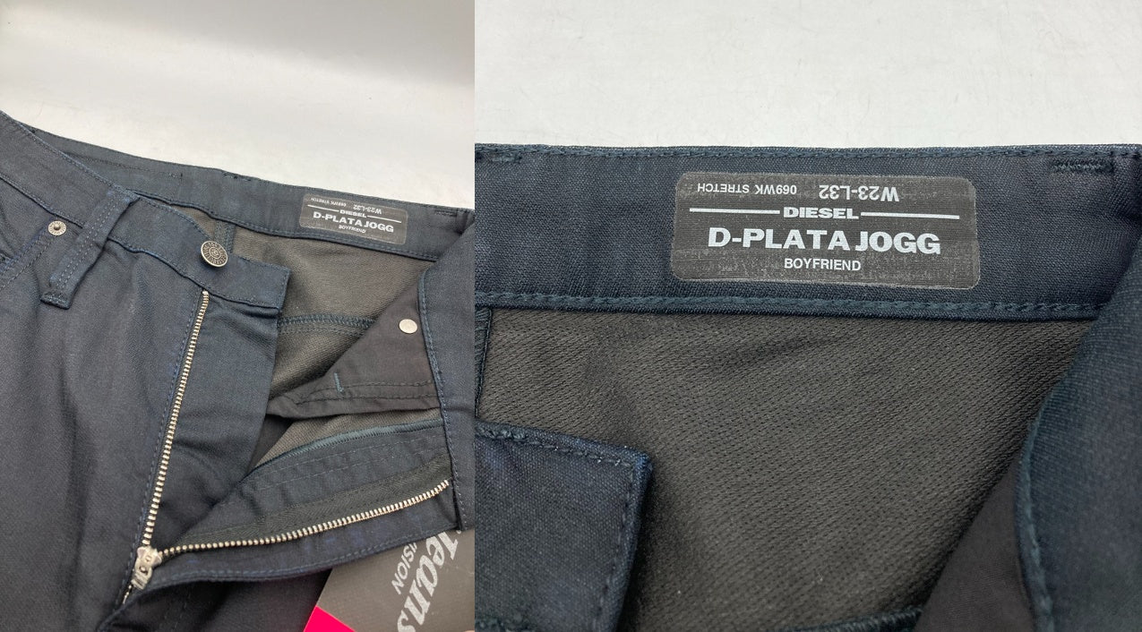 DIESEL D-PLATA JOGG ディーゼル ボーイフレンド ストレッチ ジョグジーンズ D-PLATA-SP1-NE 23インチ レディース 中古 D4