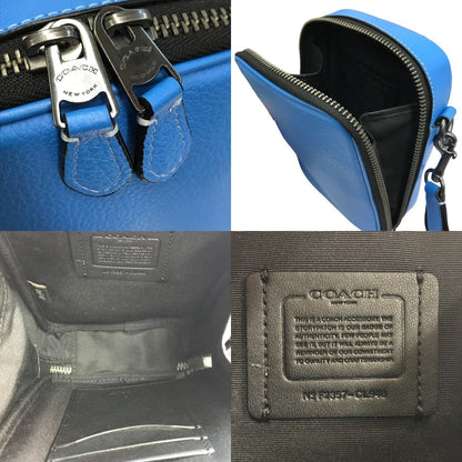 COACH コーチ スタントン クロスボディ ショルダーバッグ メンズ レザー 斜め掛け ポーチ ブルー CL948 中古 T1
