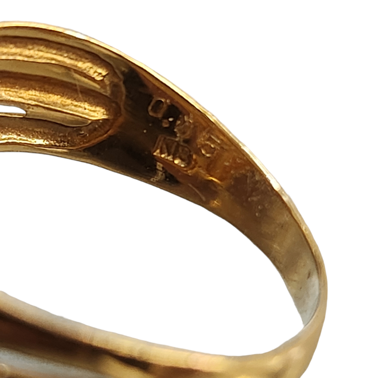 K18/Pt900 ダイヤ 0.05ct リング レディース 18金 ゴールド 11号 中古 T1