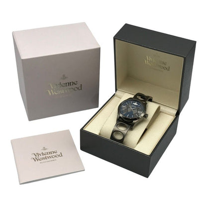 Vivienne Westwood ヴィヴィヴァンウエストウッド 腕時計 メンズ アナログ クォーツ デイト SS オーブ アーガイル グレー VW-24B9 中古 T1