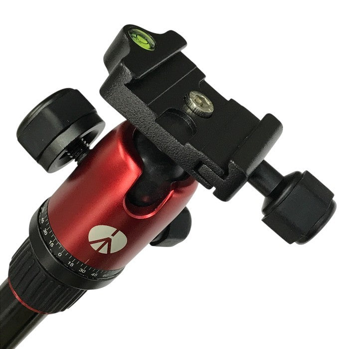 Manfrotto Element トラベル三脚 レッド スモール アルミ製  5段 コンパクト カメラ 運動会 旅行 MKELES5RD-BH 中古 T1