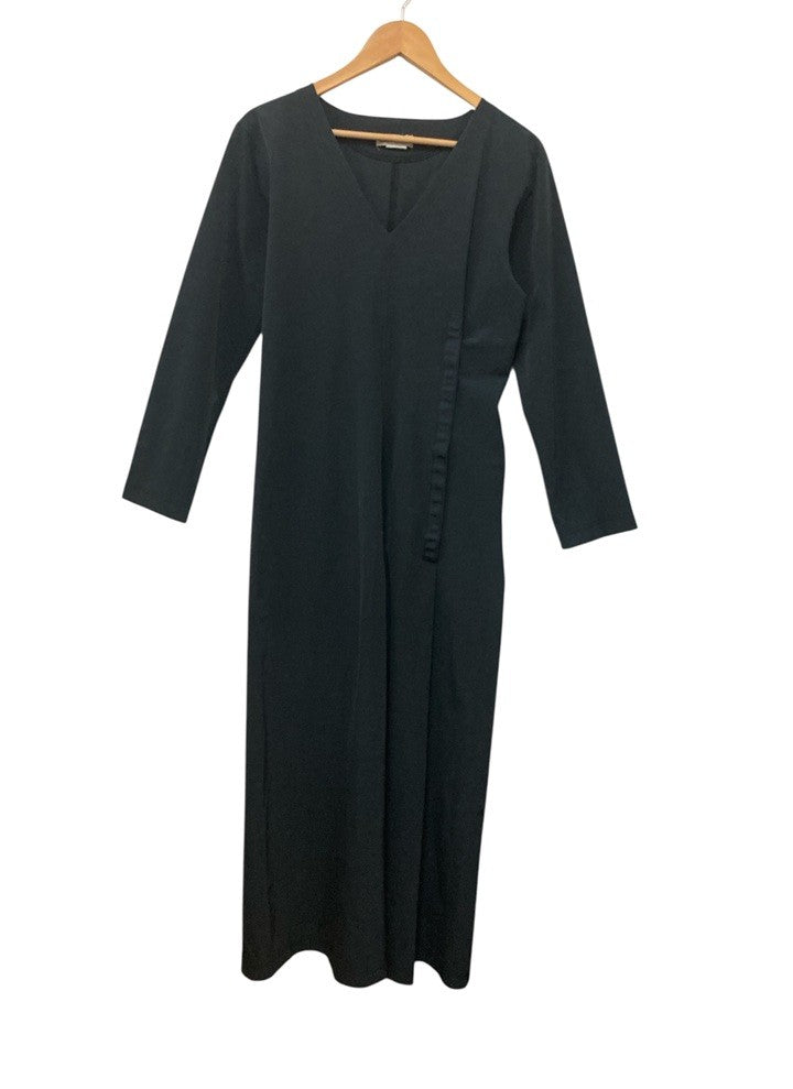 ISSEY MIYAKE イッセイミヤケ ナイロン Vネック ワンピース 長袖 IM14FH004 サイズ3 中古 D4